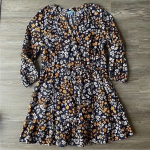 Draper James Lucinda Popover Dress in Fall Field Flowers